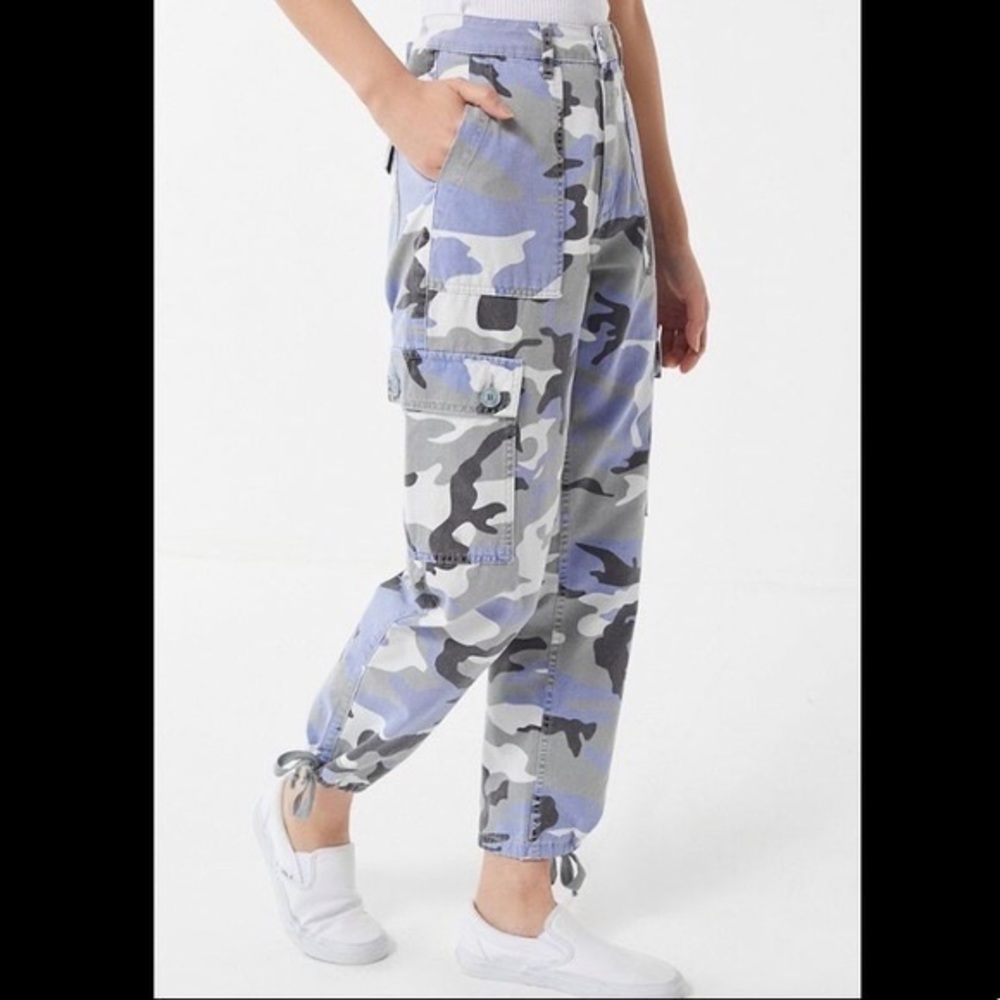 Urban Outfitters Lilac Purple army print cargo pants